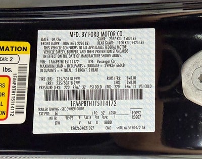 2026 Ford Mustang EcoBoost® Fastback