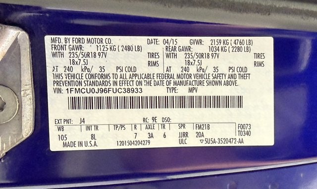 2015 Ford Escape Titanium