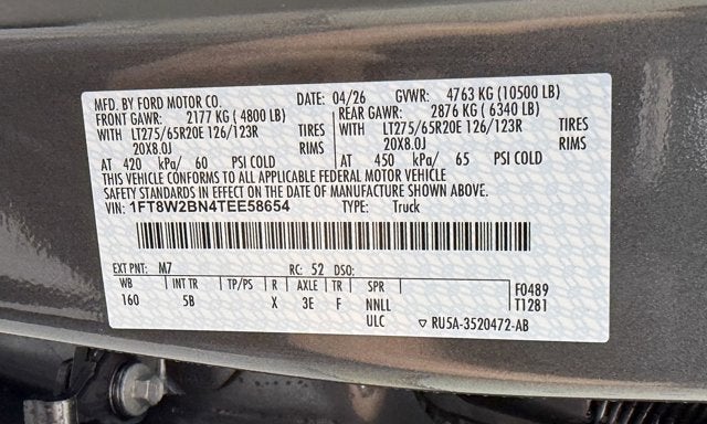 2026 Ford Super Duty F-250 SRW LARIAT