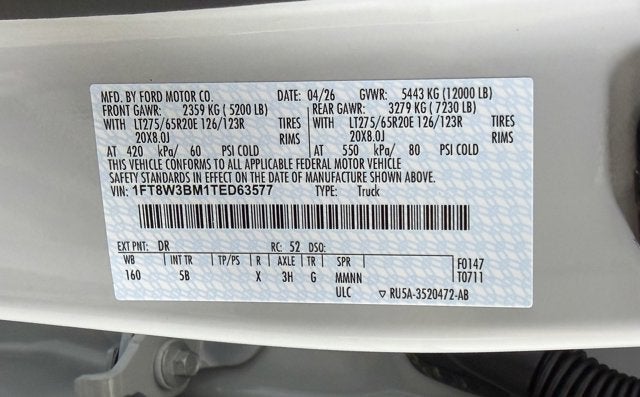 2026 Ford Super Duty F-350 SRW F-350® Lariat®