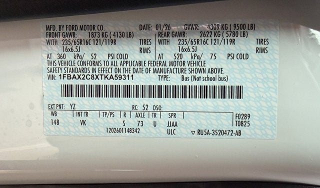 2026 Ford Transit Cargo Van Base