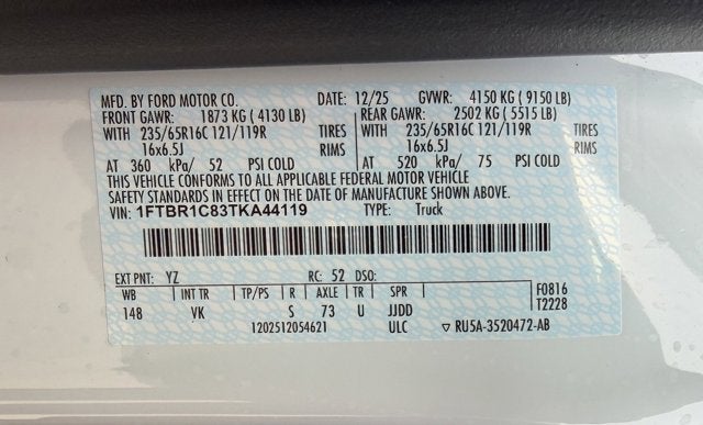 2026 Ford Transit Cargo Van Base