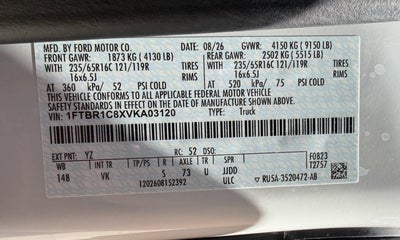2027 Ford Transit Cargo Van Base