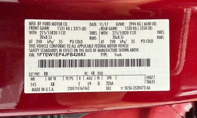 2018 Ford F-150 XLT