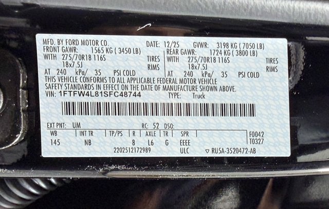 2025 Ford F-150 Tremor