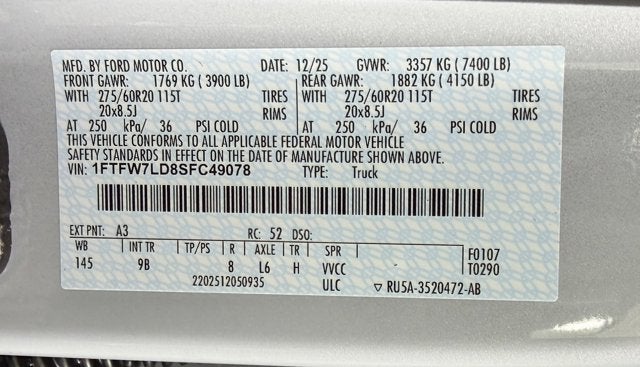 2025 Ford F-150 Platinum