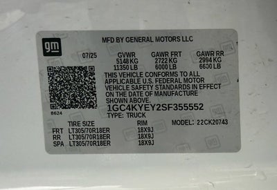 2025 Chevrolet Silverado 2500HD ZR2