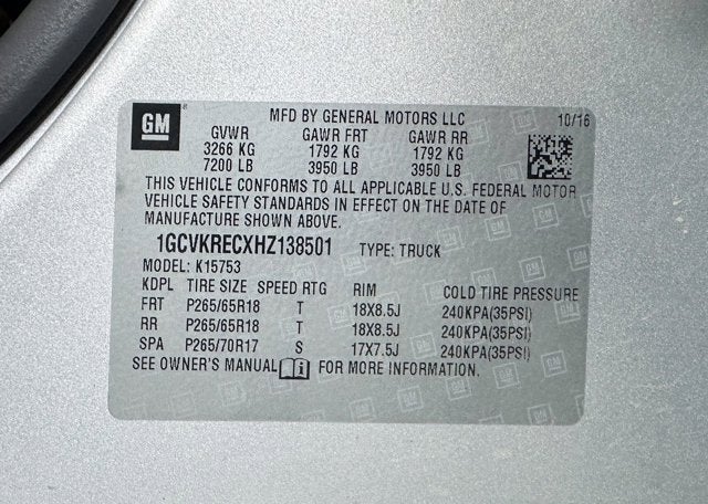 2017 Chevrolet Silverado 1500 LT