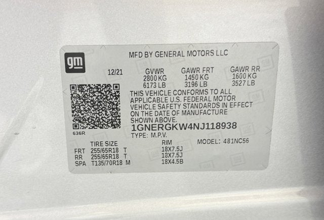 2022 Chevrolet Traverse LT Cloth