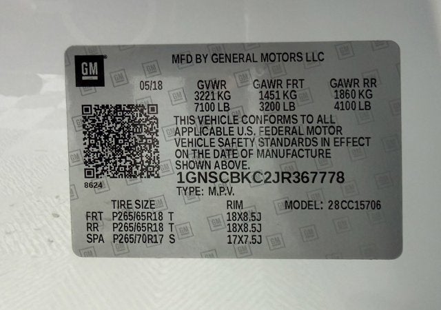 2018 Chevrolet Tahoe LT