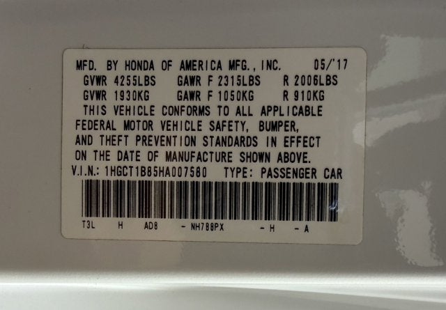 2017 Honda Accord Coupe EX-L