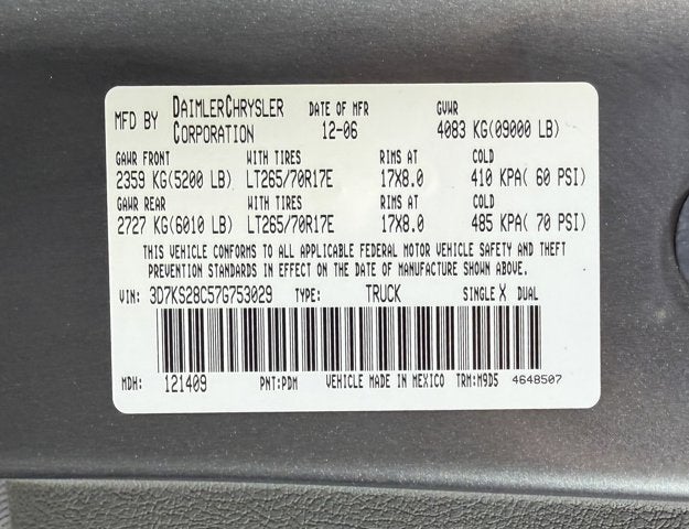 2007 Dodge Ram 2500 SLT