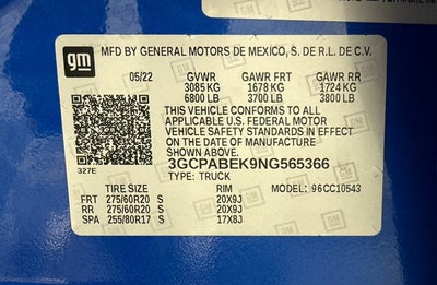 2022 Chevrolet Silverado 1500 Custom