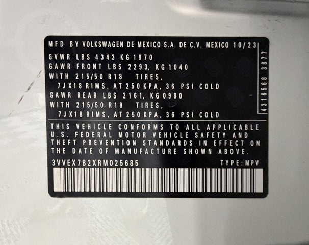 2024 Volkswagen Taos SE