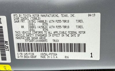 2019 Toyota Tundra 4WD SR5