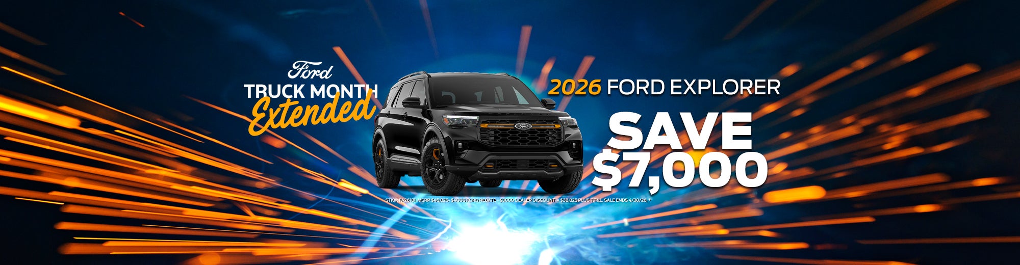 2026 Ford Explorer Save $7,000